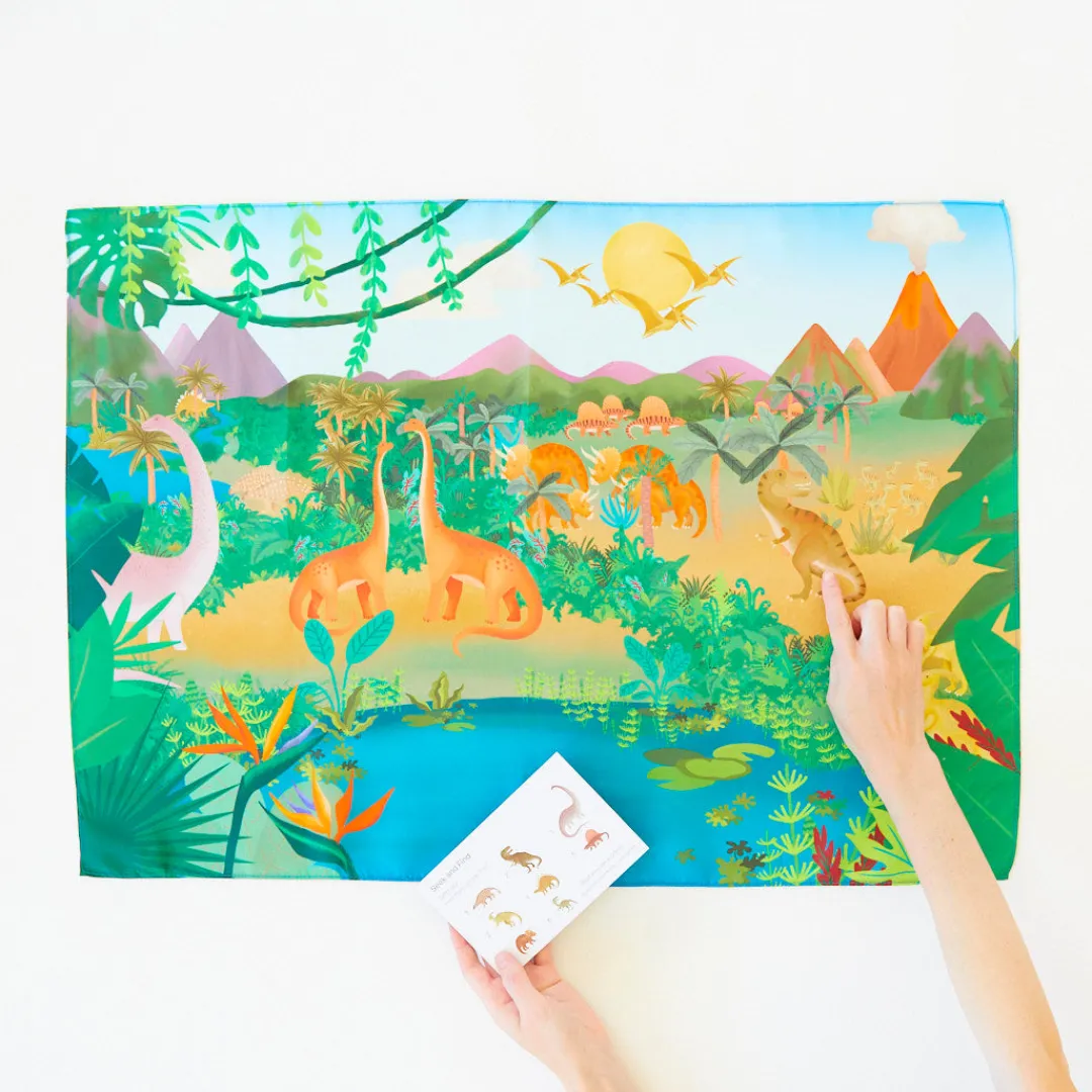 Sarah's Silks Dinosaur Land Seek & Find Playsilk Shop