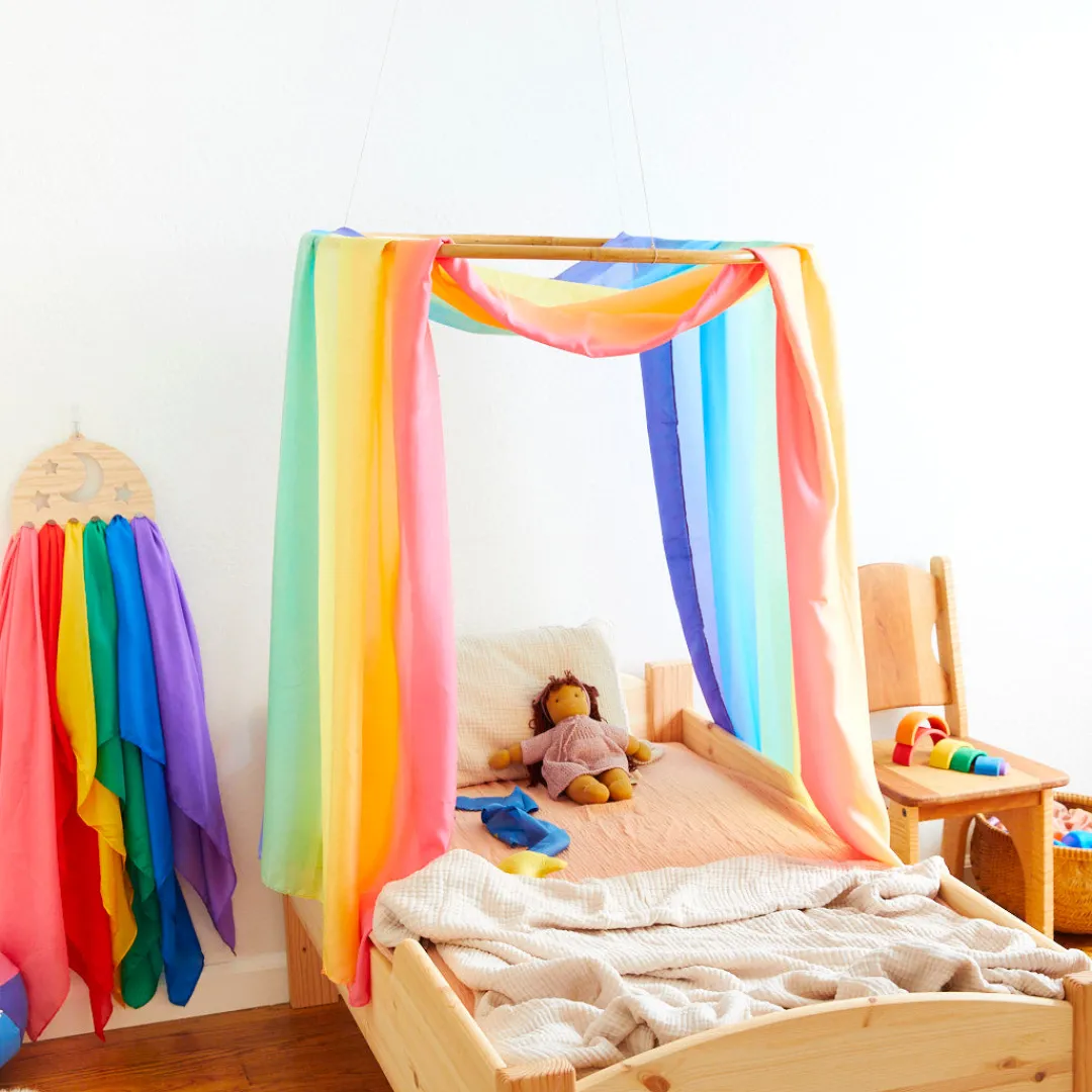 Sarah's Silks Double Rainbow Playsilk Hot