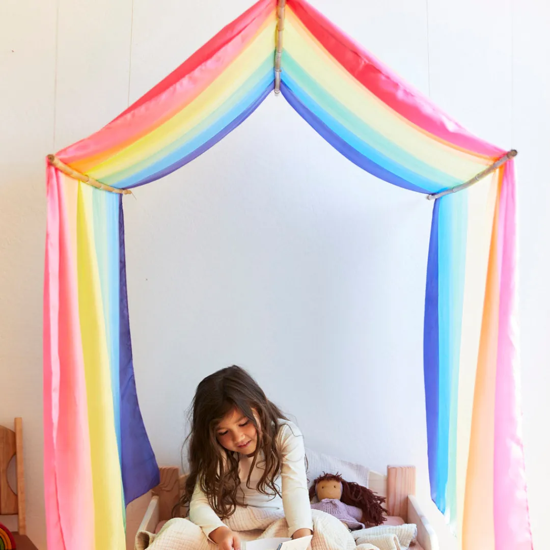 Sarah's Silks Double Rainbow Playsilk Hot