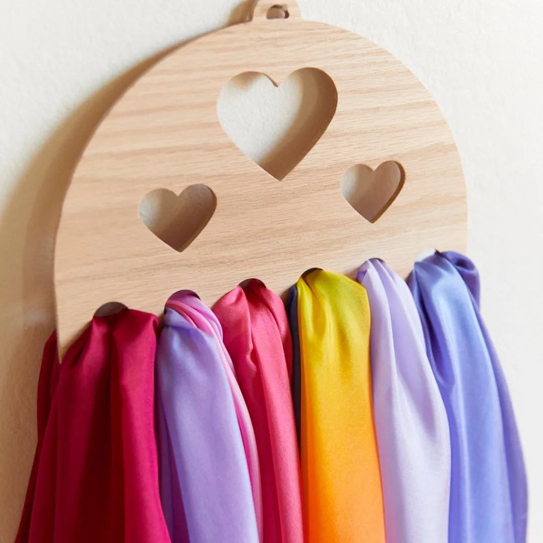 Sarah's Silks Heart Playsilk Display Hot