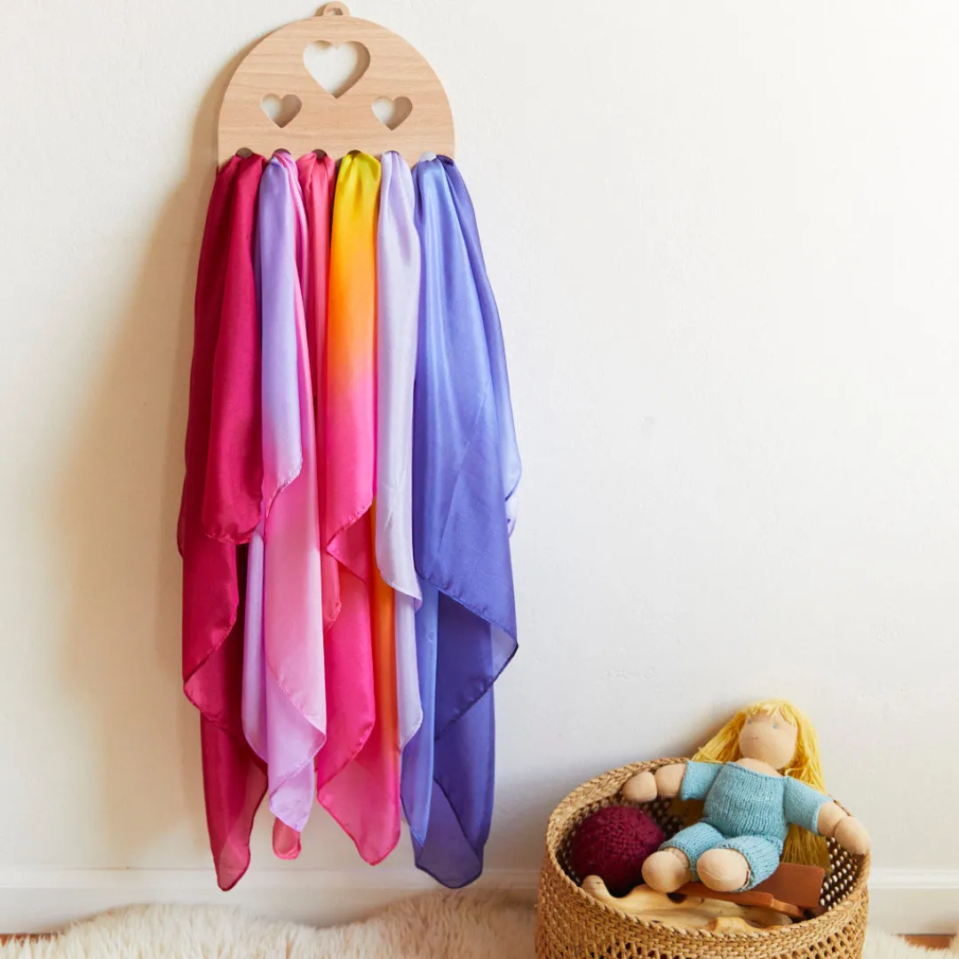 Sarah's Silks Heart Playsilk Display Hot