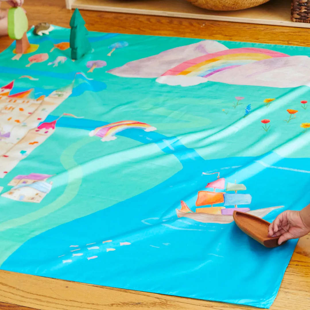 Sarah's Silks Large Rainbowland Playmap Flash Sale
