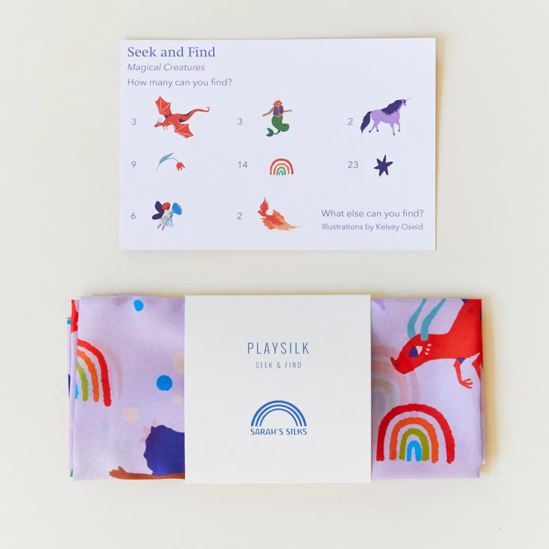 Sarah's Silks Magical Creatures Seek & Find Playsilk Cheap