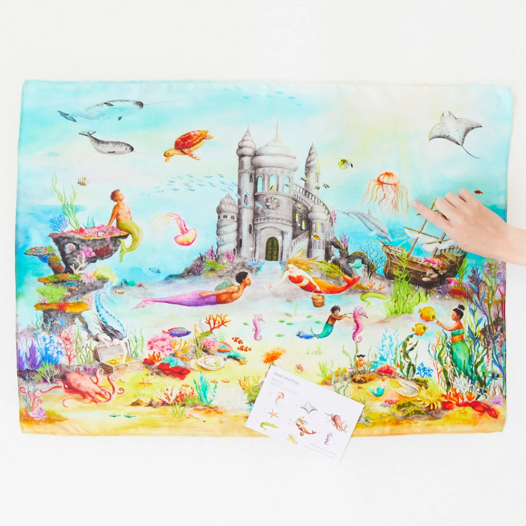 Sarah's Silks Mermaid Seek & Find Playsilk New