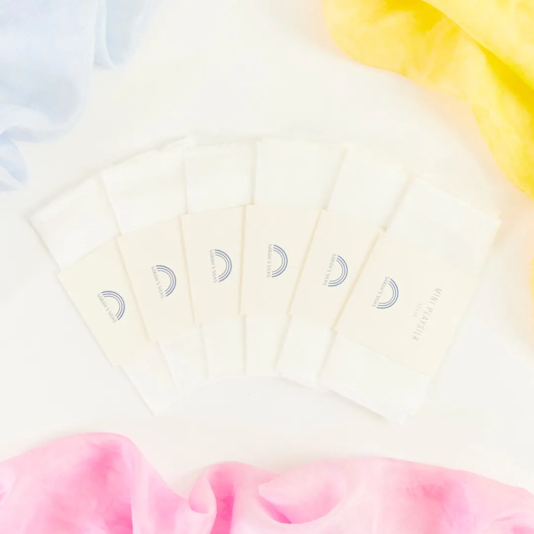 Sarah's Silks Mini White Playsilk Pack For Dyeing New