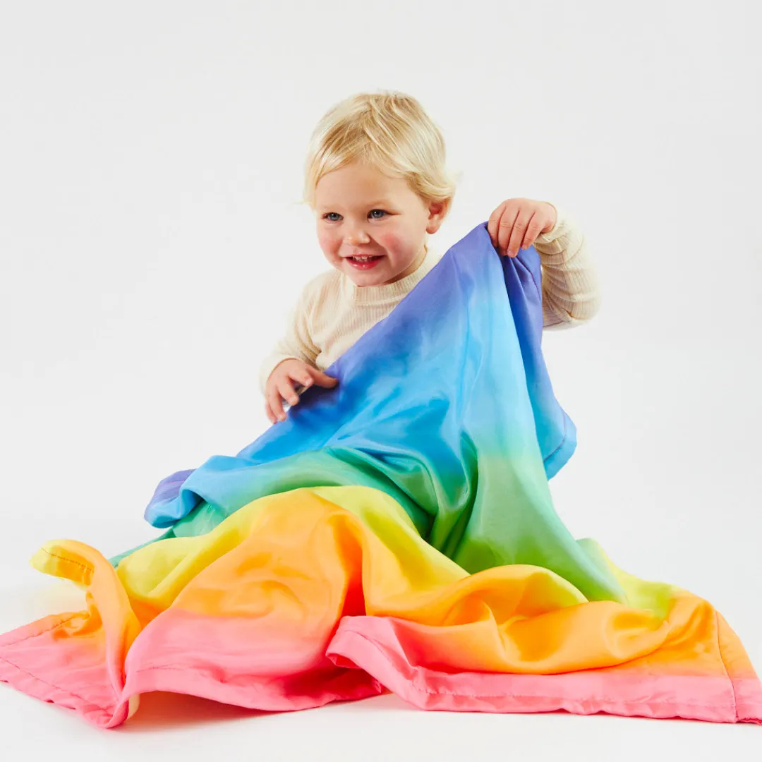 Sarah's Silks Rainbow Silk Baby Blanket Best