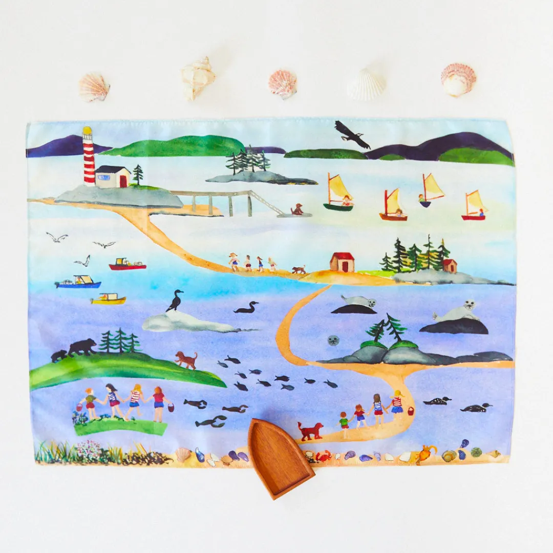 Sarah's Silks Summer In Maine & Mahogany Boat Set Cheap