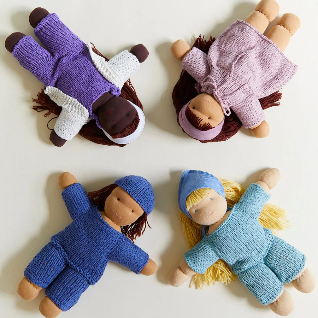 Sarah's Silks Waldorf Doll Complete Set Of 4 Clearance