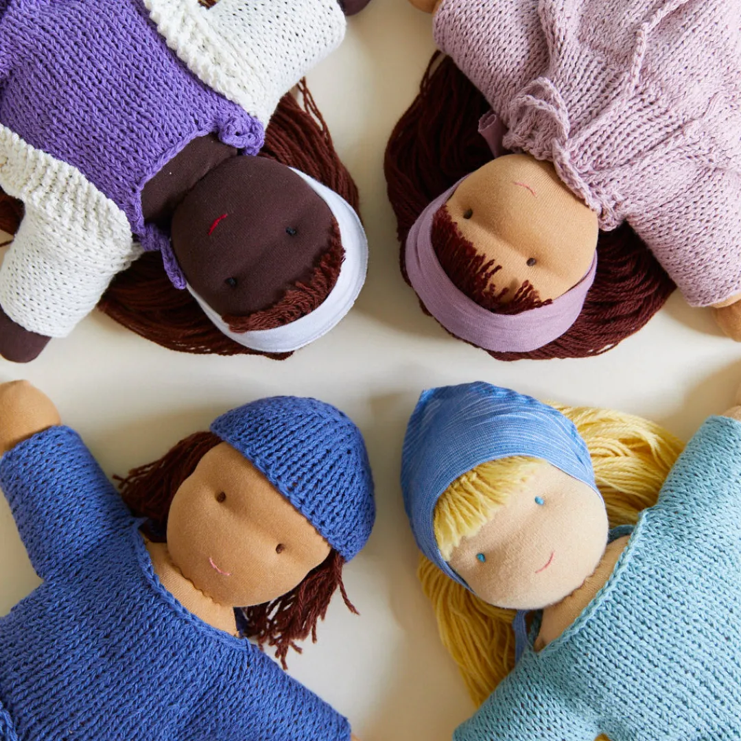 Sarah's Silks Waldorf Doll Complete Set Of 4 Clearance
