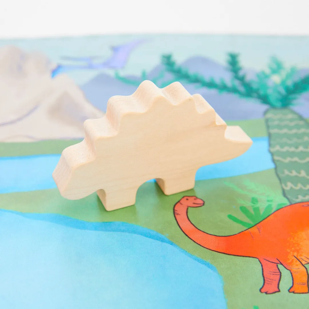 Sarah's Silks Wooden Stegosaurus Hot